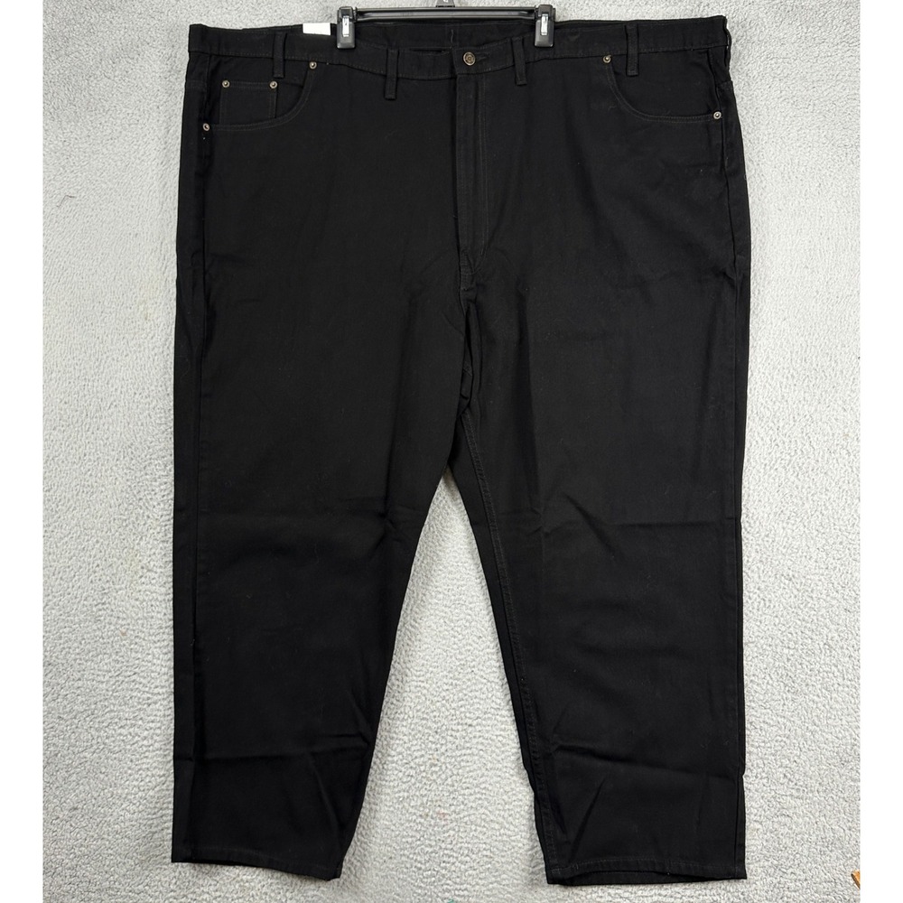 F3 Full Blue Mens Straight Leg Jeans 60X30 Black Logo 5 Pockets Cotton Denim NEW